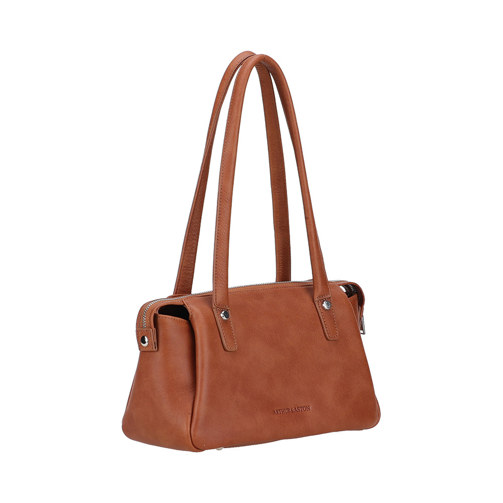 arthur-et-aston-elsa-sac-baguette-cuir-cognac-femme image 5